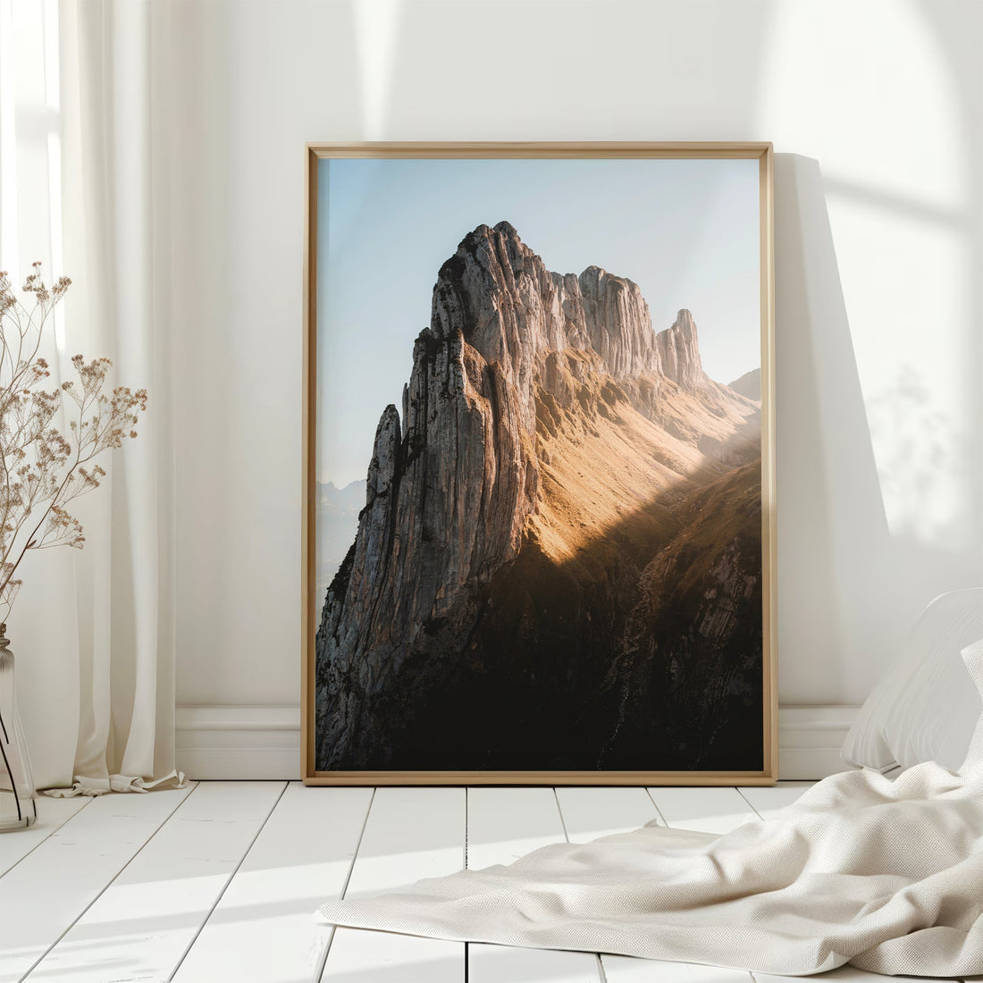 Saxer Lücke Switzerland print styled on a white floor with soft natural light.