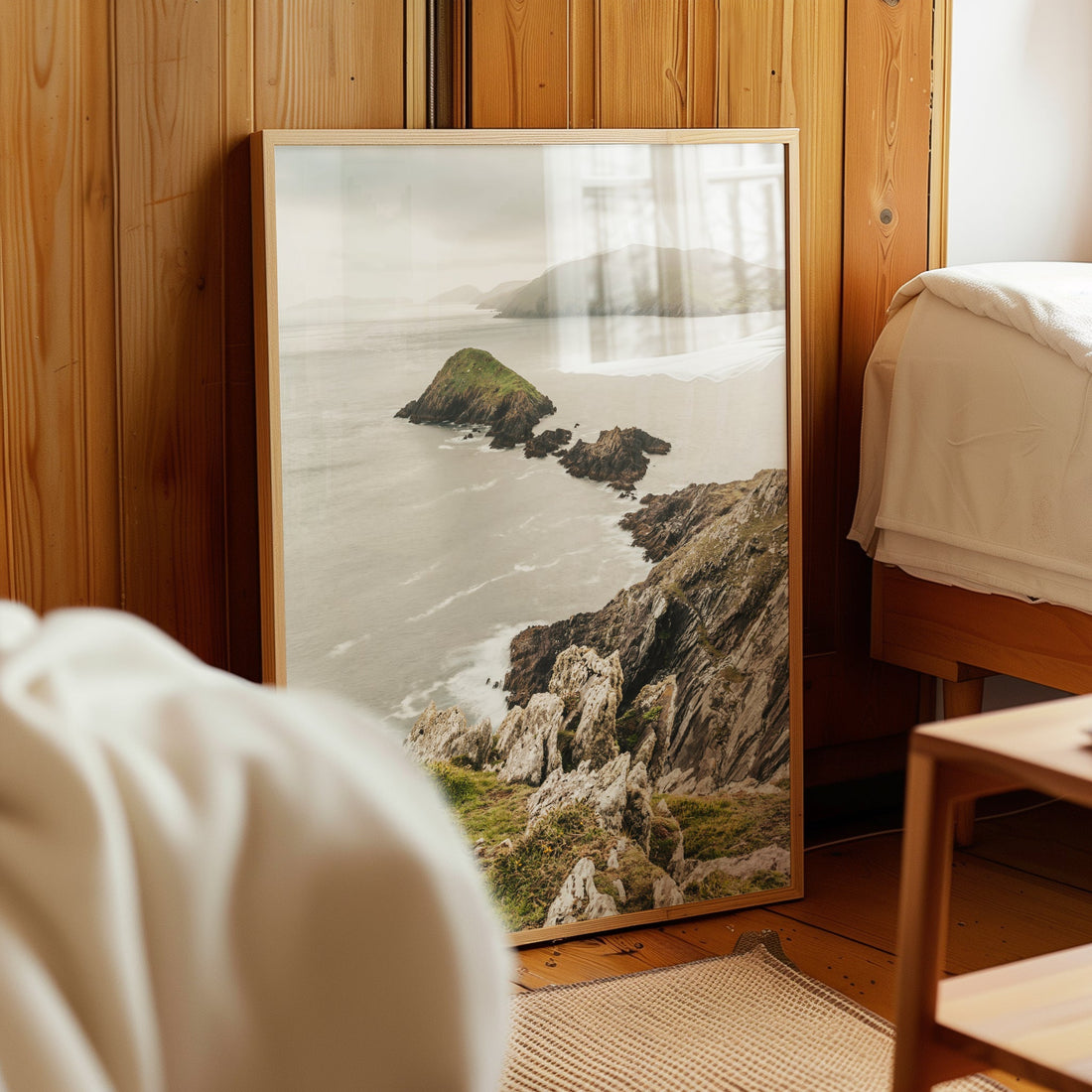 Fine art photography print featuring dramatic coastal views of Dunmore Head