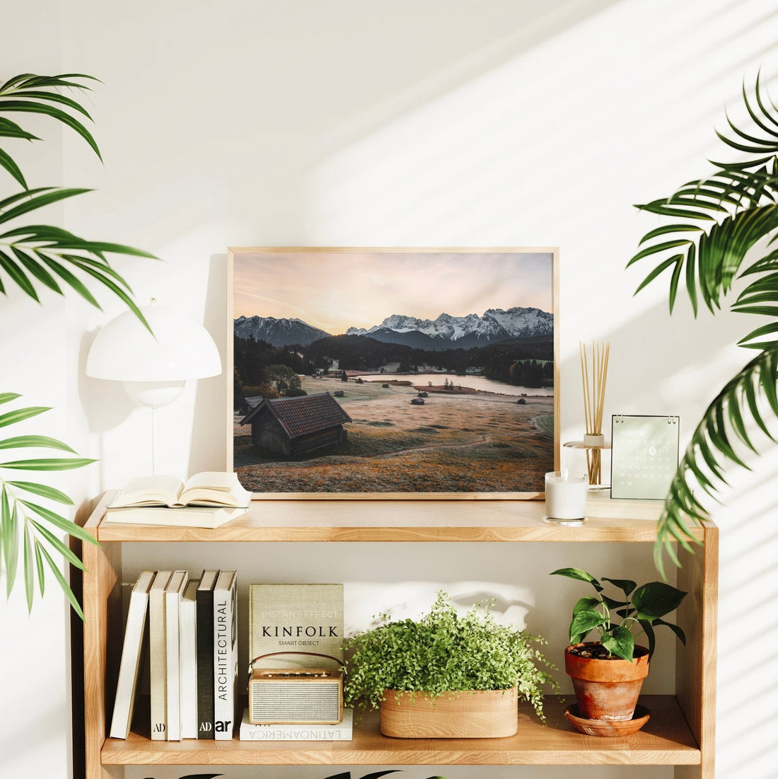 Autumn light on Geroldsee in the Alps with soft colours and clear reflections