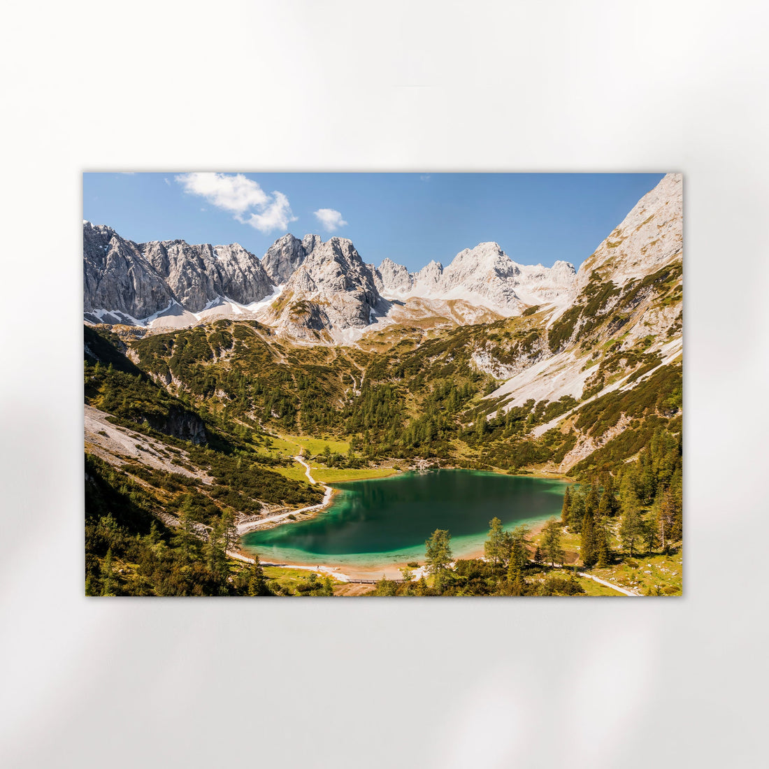 Landscape photography print of Seebensee in Tyrol, Austria, perfect for wall décor