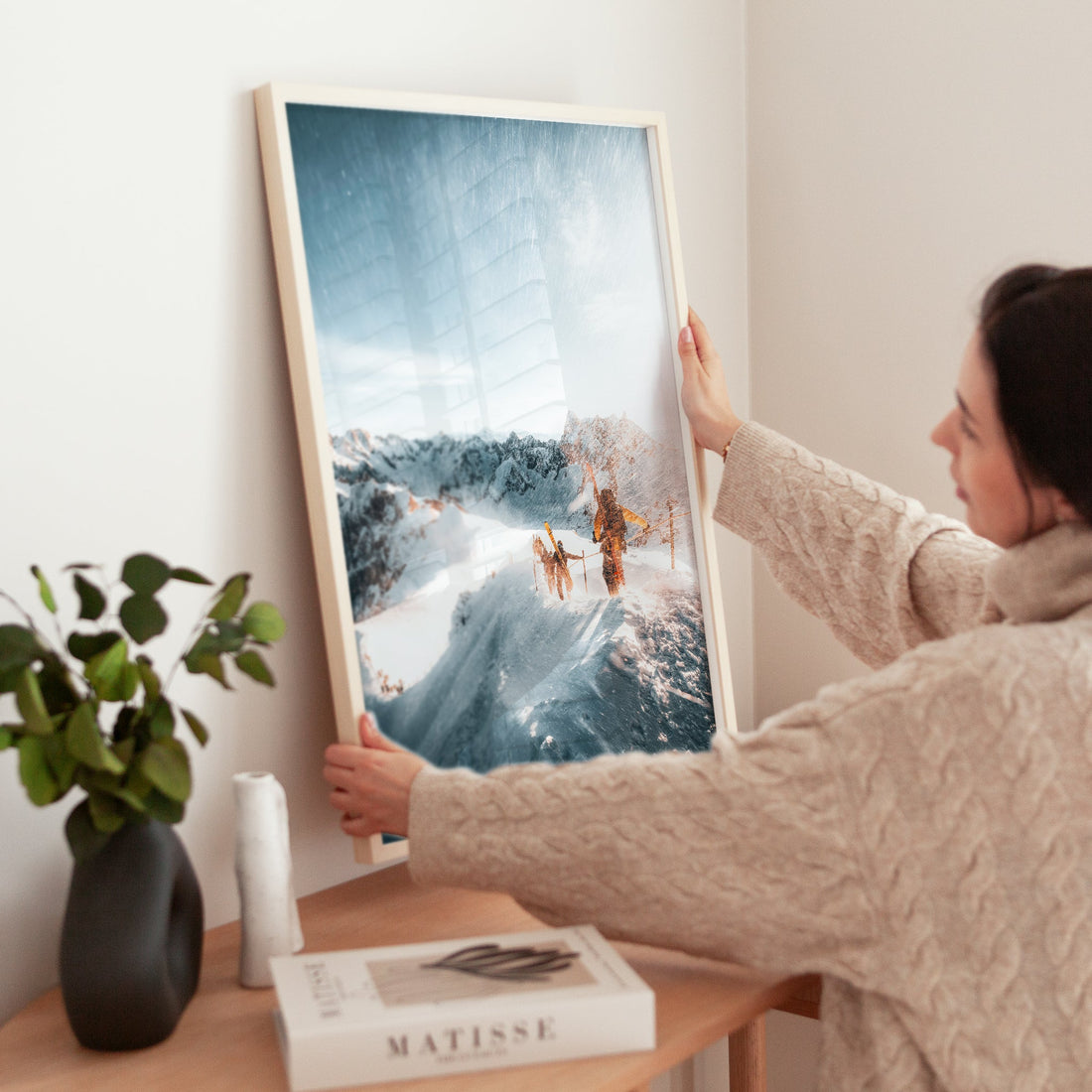 Skiers on Vallée Blanche – Chamonix Wall Art Print - Chamonix Prints