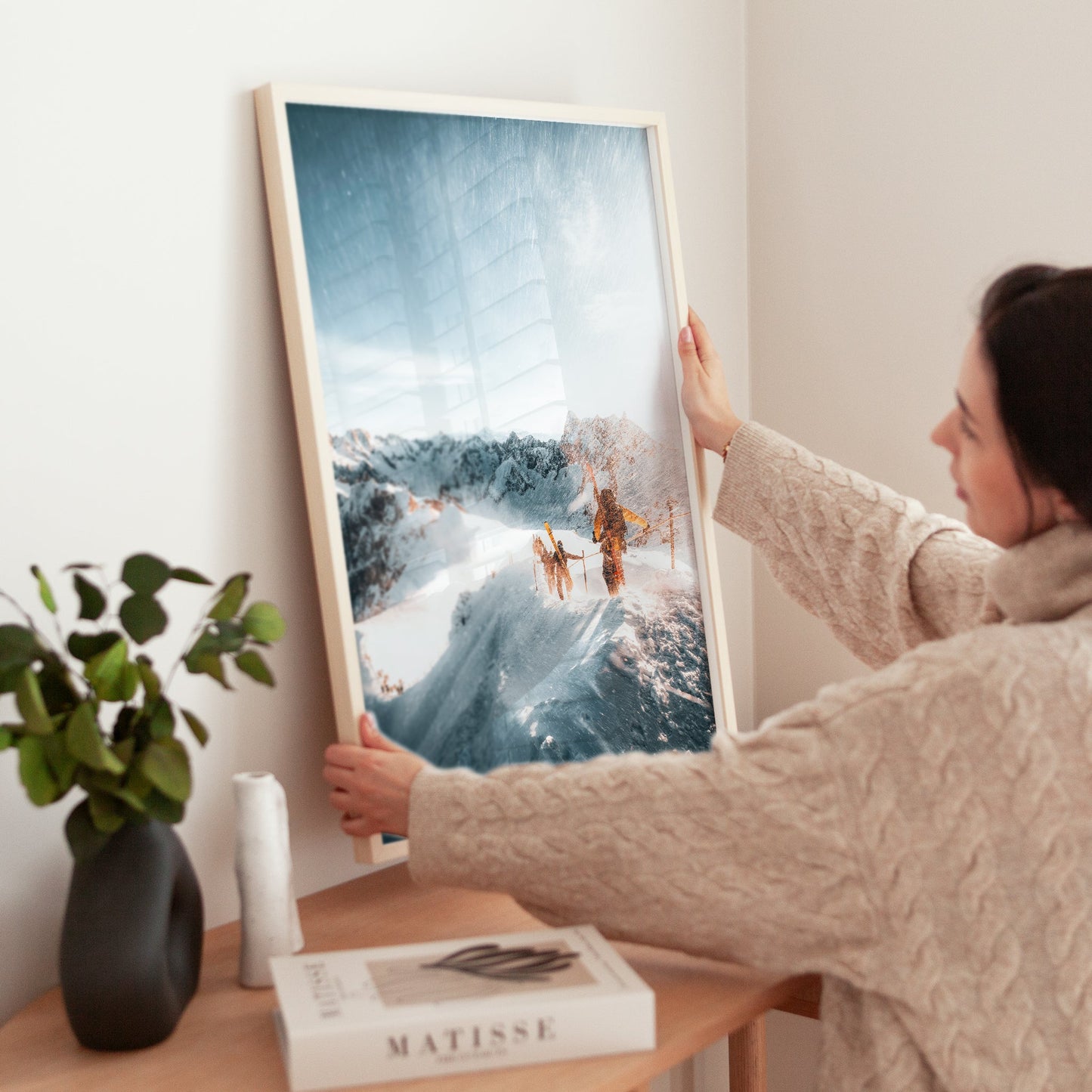 Skiers on Vallée Blanche – Chamonix Wall Art Print - Chamonix Prints