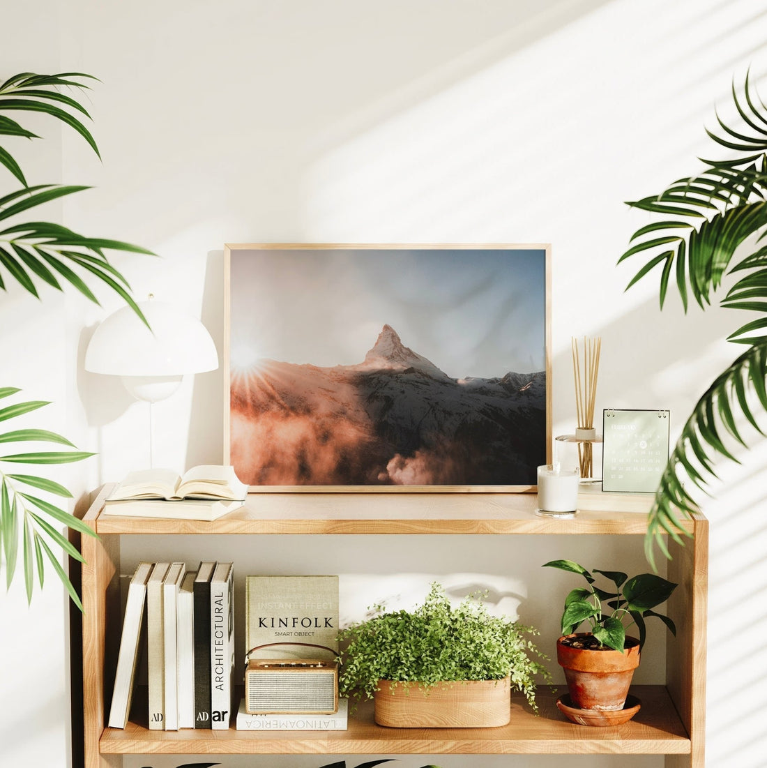 Dramatic golden sky over the Matterhorn in this captivating fine art mountain photography print.