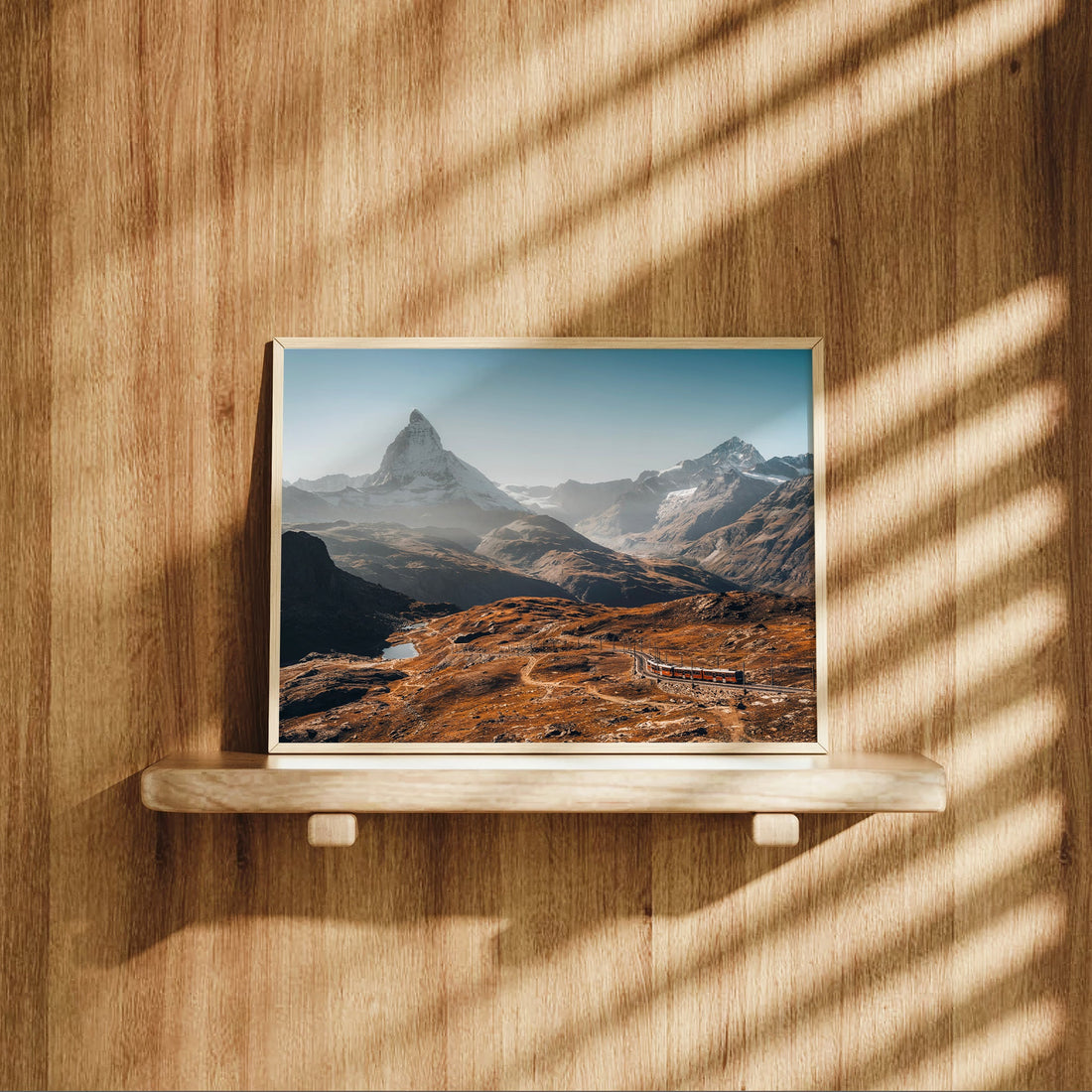 A picturesque Gornergrat train ride offering amazing views of the Matterhorn in the Swiss Alps.
