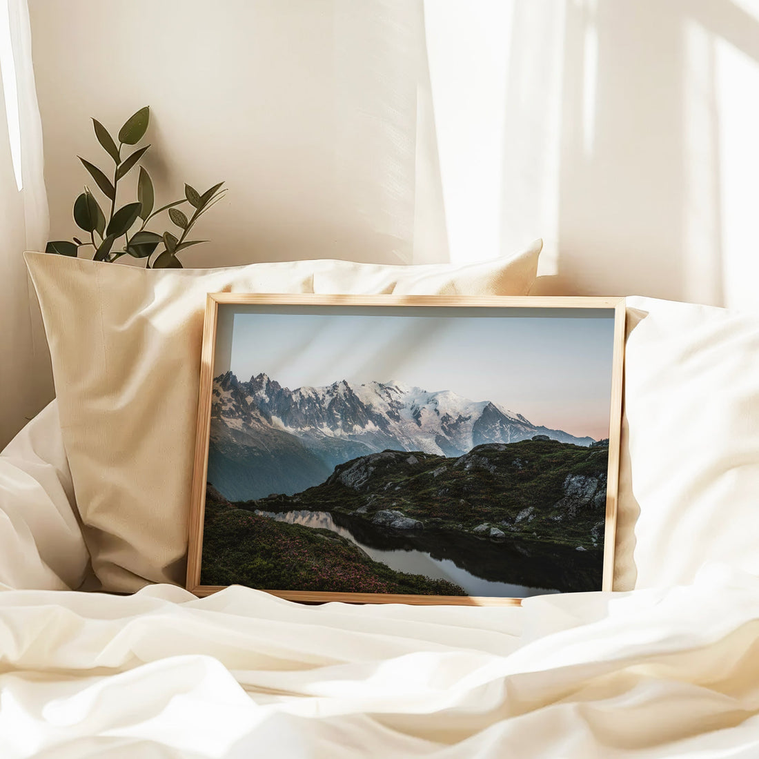 Haute Route ski tour wall art print showing a stunning view of the high alpine traverse.