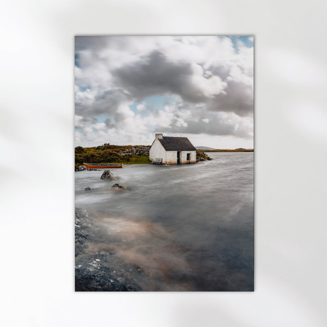 Coastal fishing cottage in Ireland captured as fine art wall decor