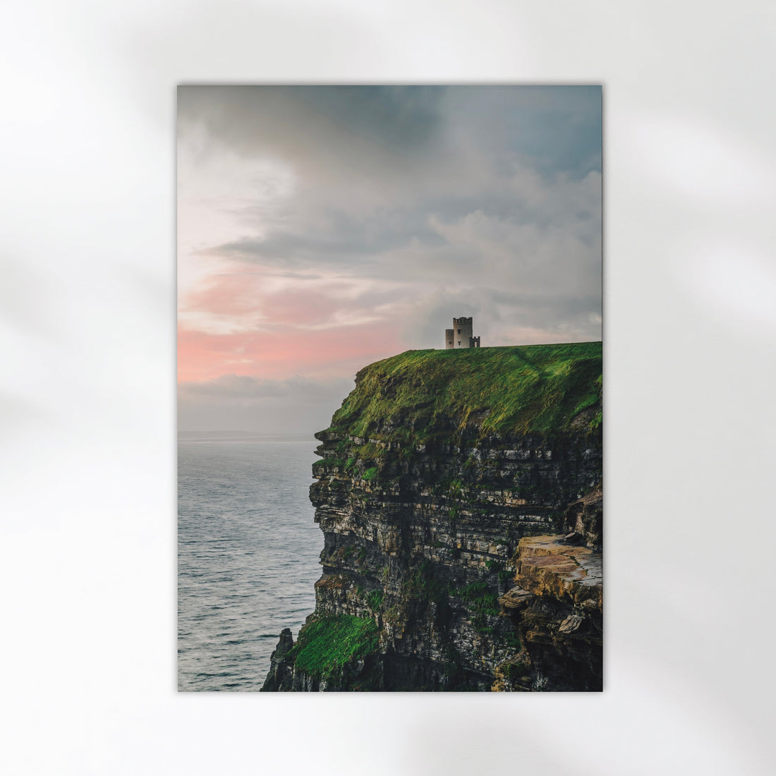 Fine art photography of the Cliffs of Moher in Ireland captured at golden hour with sea and sky