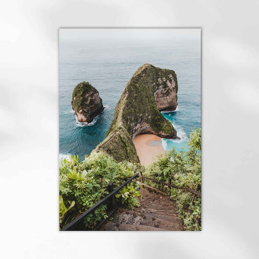 Kelingking Beach Nusa Penida travel photography print unframed on white background