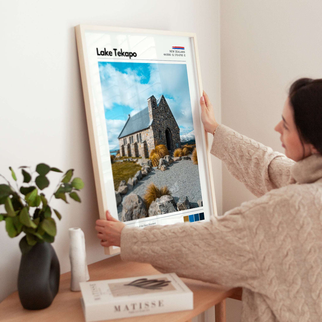 New Zealand wall art print of the Church of the Good Shepherd at Lake Tekapo