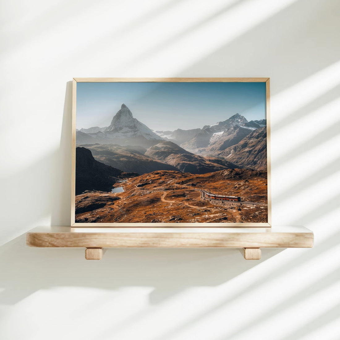 Scenic Matterhorn and Gornergrat view with alpine beauty and rugged peaks in Switzerland.