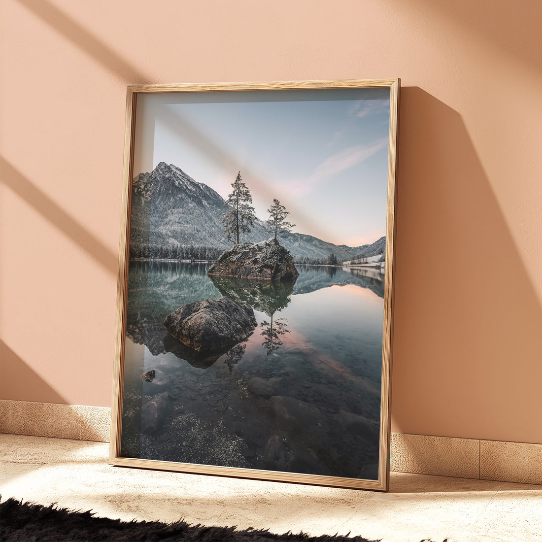 Mist rising from Hintersee with dramatic alpine backdrop in Bavaria