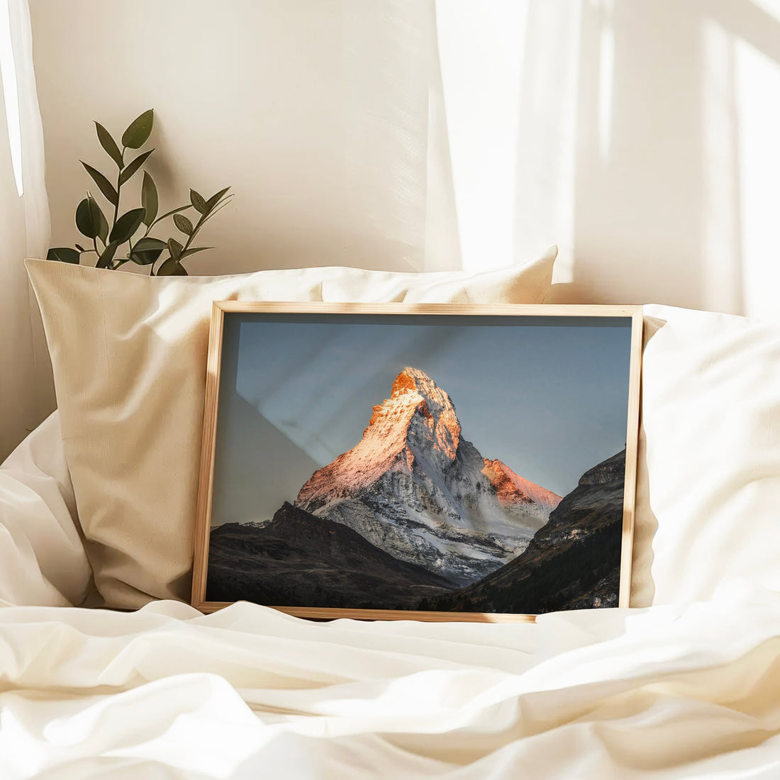 Modern Matterhorn photo canvas print capturing the dramatic beauty of the Alps.