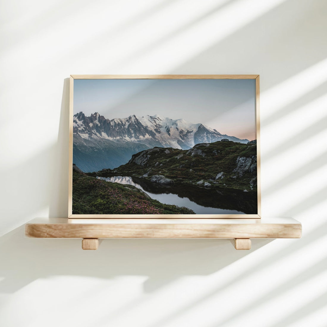 Aerial view of Mont Blanc in this stunning landscape photography print.