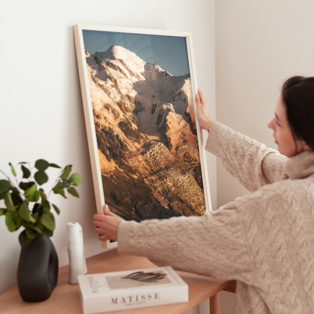 Captivating photography print of Mont Blanc’s wild alpine landscape, featuring crisp detail and vivid colors.