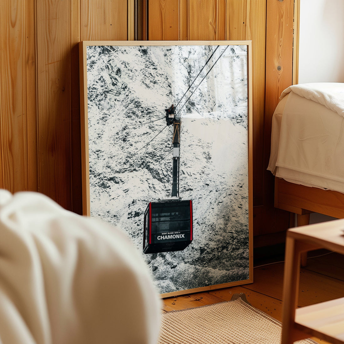 Mont Blanc gondola ride through the crisp, snowy mountains of the French Alps.