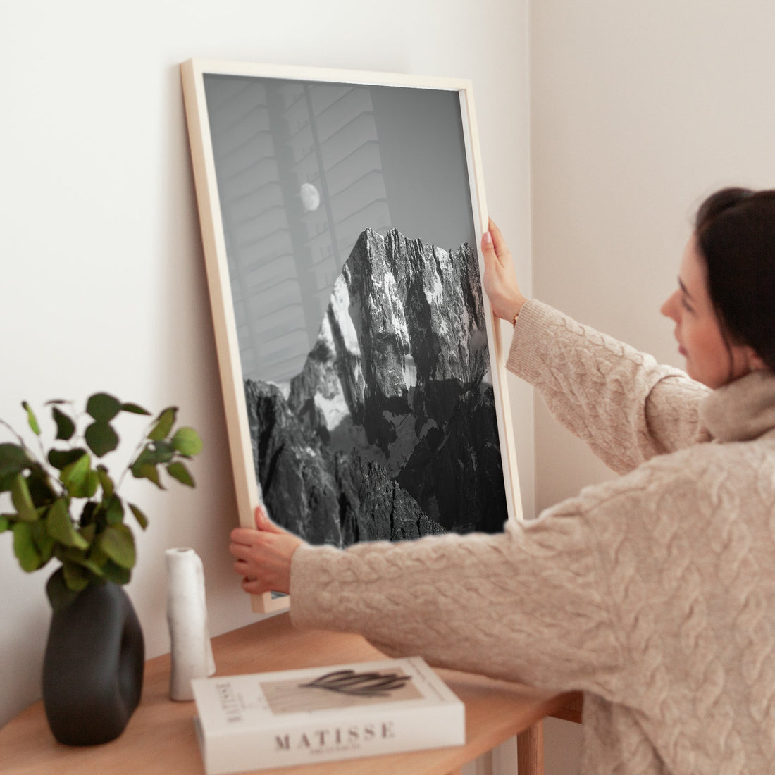 Fine art print of Mont Blanc Massif featuring Grandes Jorasses, a stunning mountain photography piece.