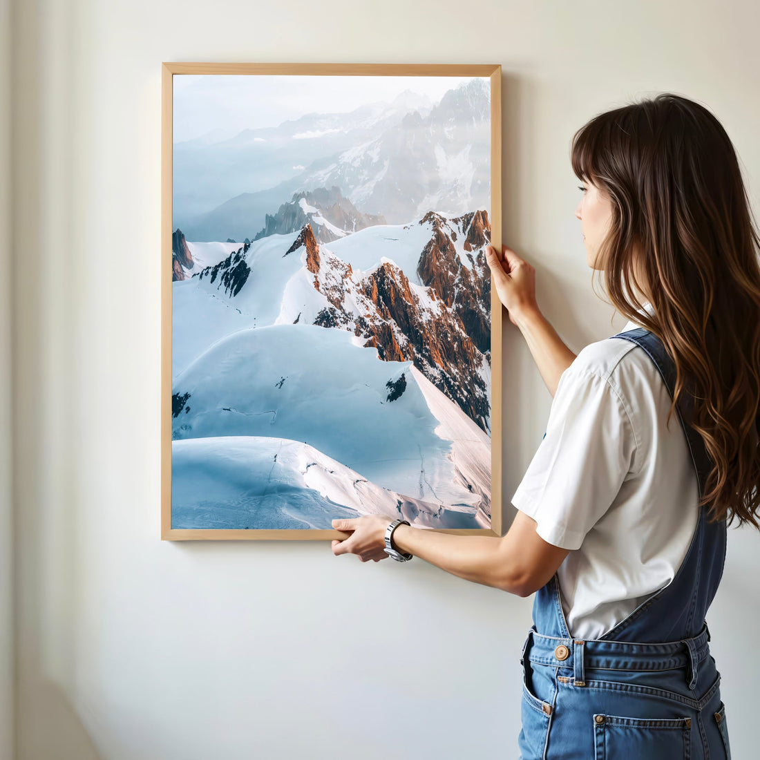 Fine art print of Mont Blanc’s summit route via Trois Monts, capturing the grandeur of the French Alps.