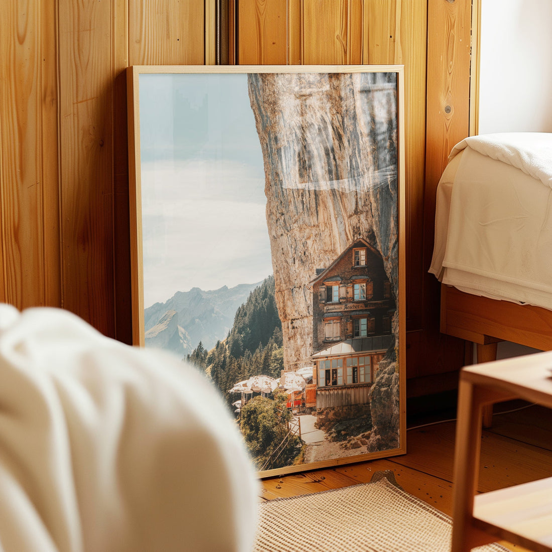 Historic mountain refuge in Appenzell, Switzerland – Aescher Guesthouse with its jaw-dropping alpine setting.