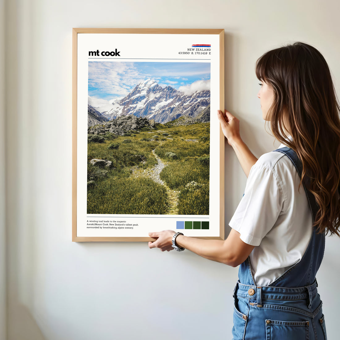 Mt Cook wall art print displayed in a modern interior setting