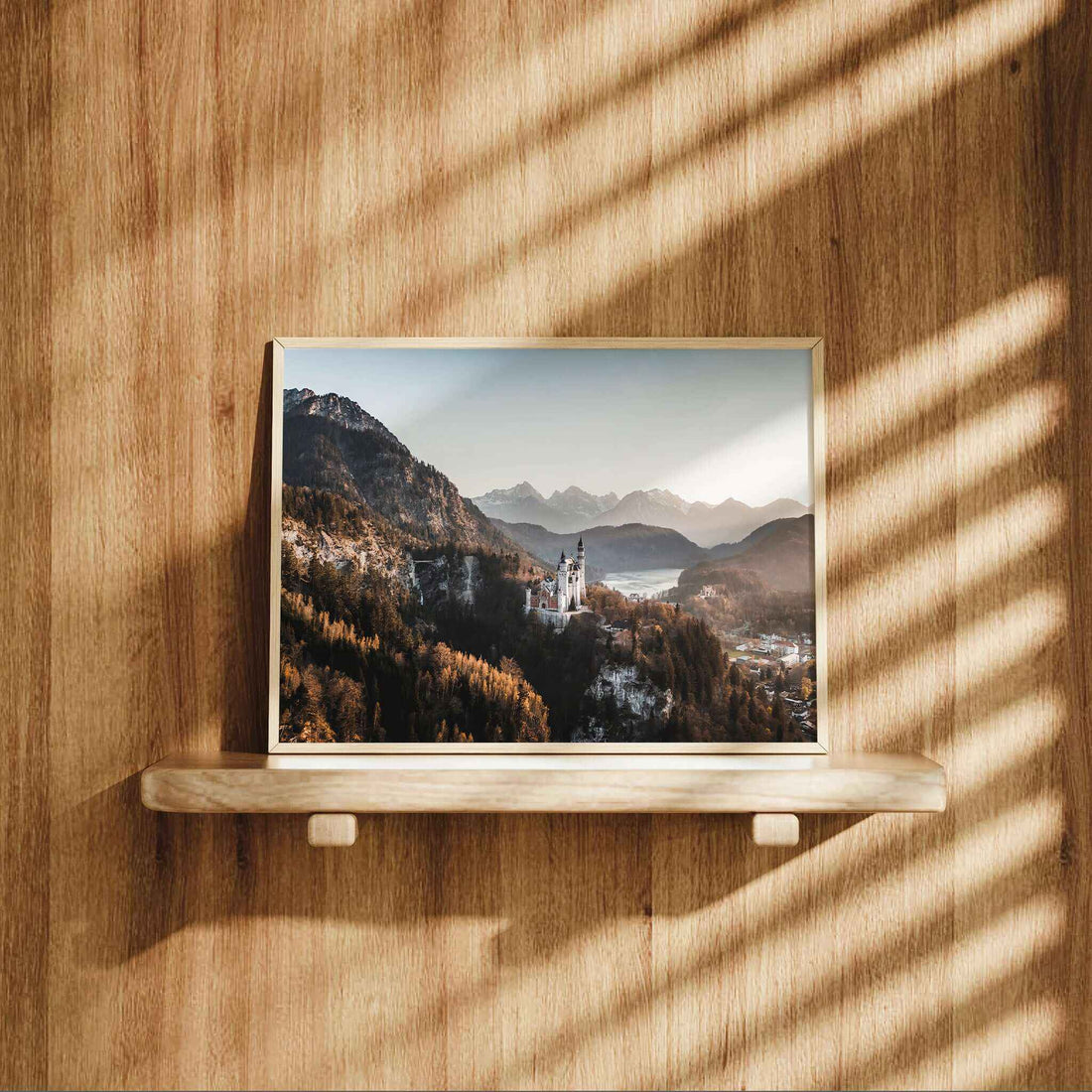 Scenic Neuschwanstein Castle print with panoramic alpine view