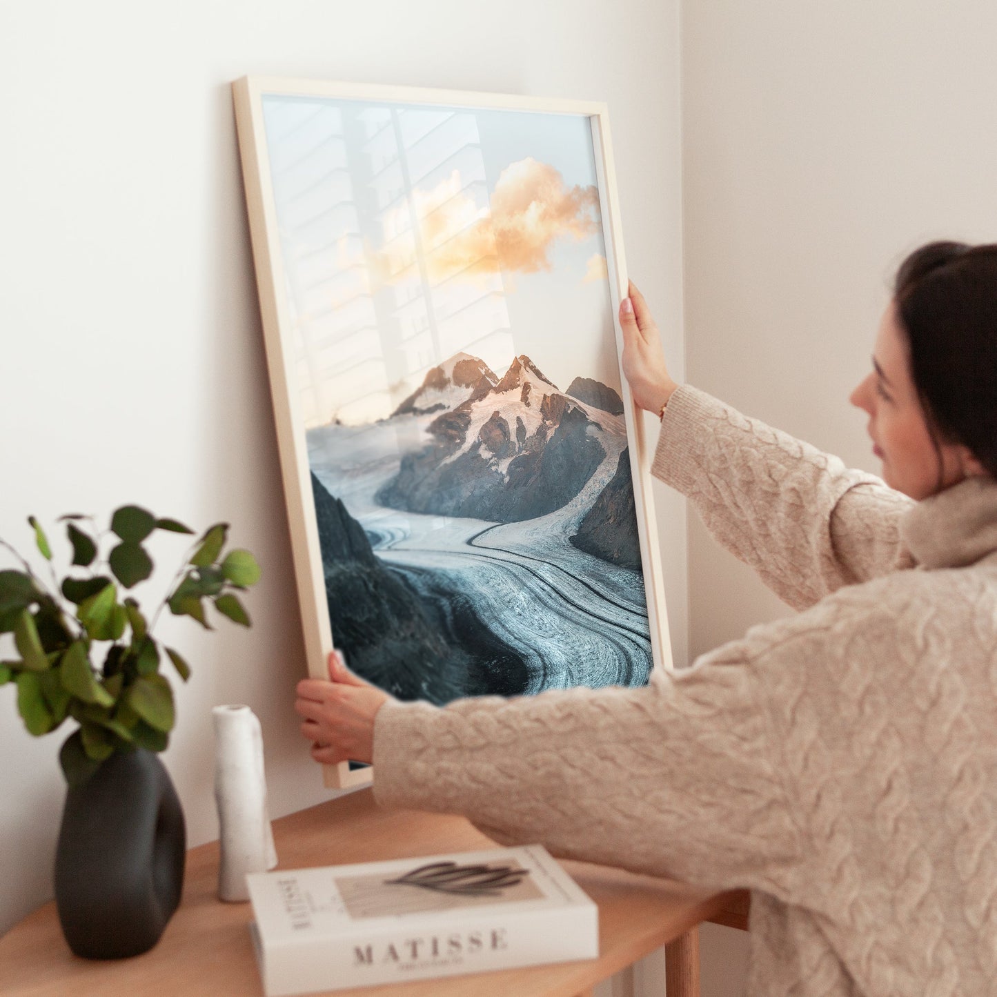 Panoramic fine art print of the Aletsch Glacier, the longest glacier in the Alps.
