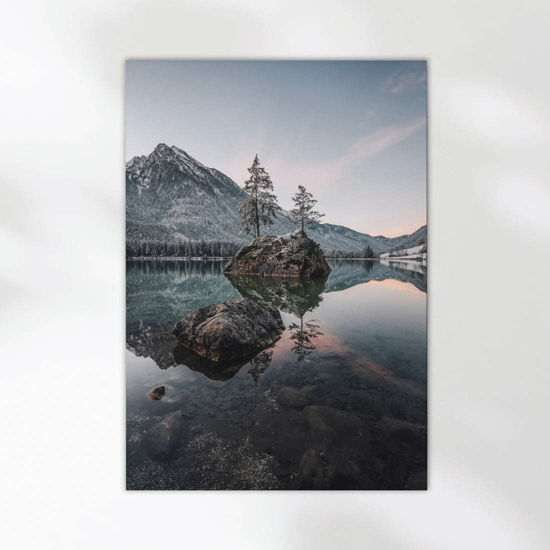 Scenic view of Hintersee near Ramsau, Bavaria with mountains and trees