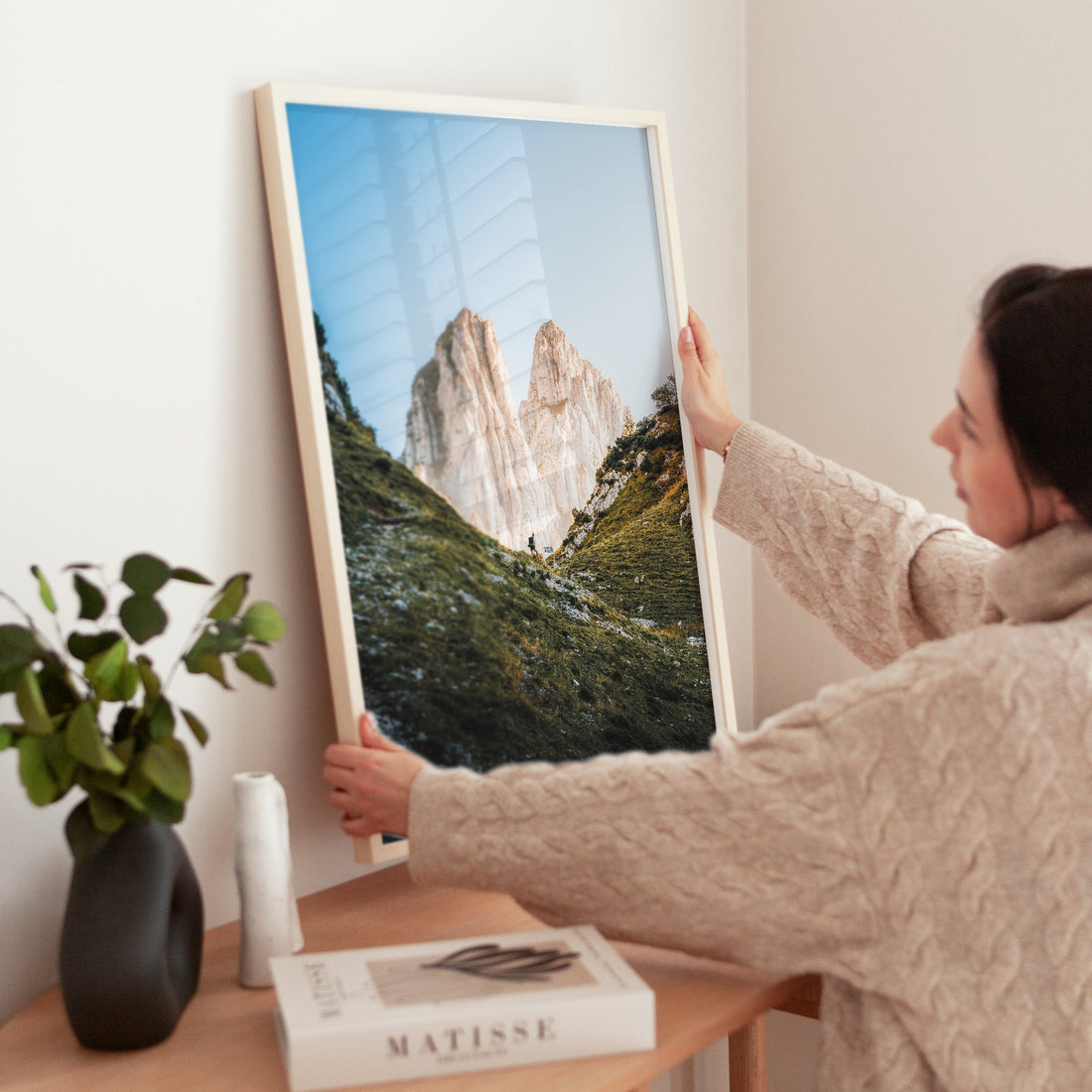 Saxer Lücke bathed in golden sunset light, a mesmerizing landscape print for mountain lovers.