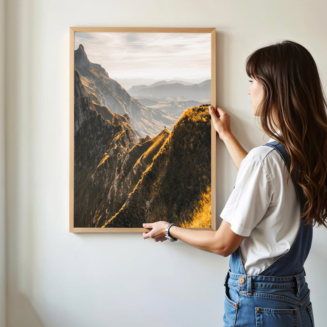 Scenic photography print of Schäfler Ridge, showcasing the rugged beauty of the Swiss Alps
