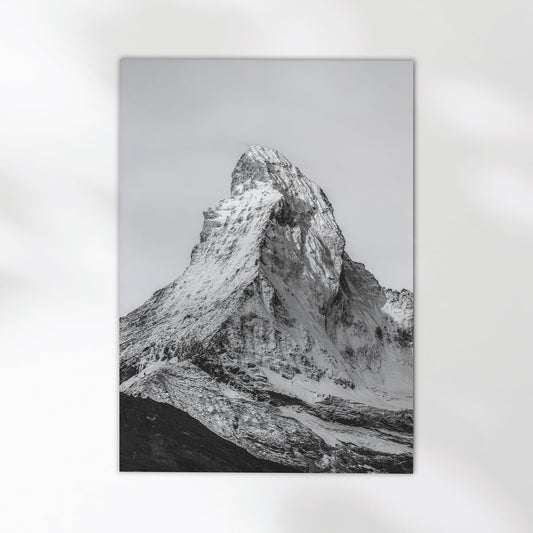 snow-covered Matterhorn photo print featuring breathtaking alpine scenery and crisp mountain details.