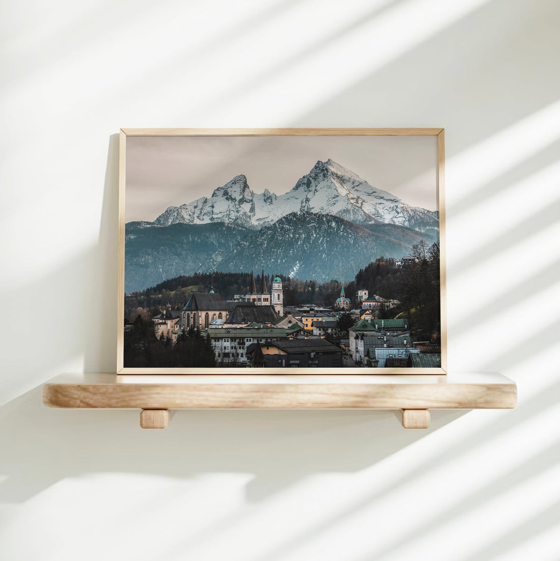 Fine art photo of Berchtesgaden and Watzmann glowing in early sunlight
