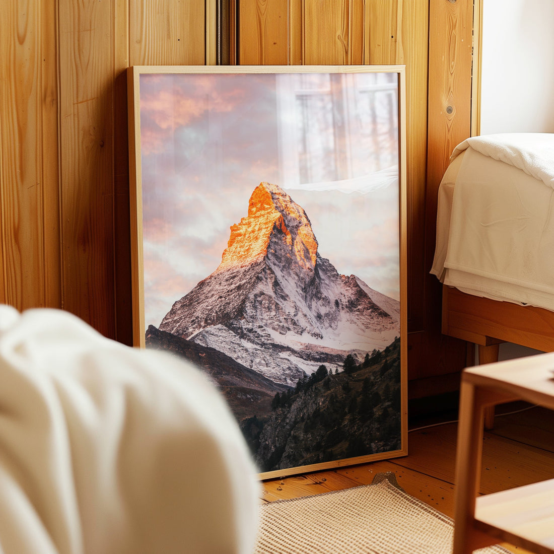 Captivating sunrise on the Matterhorn, a breathtaking fine art photography print from Switzerland.