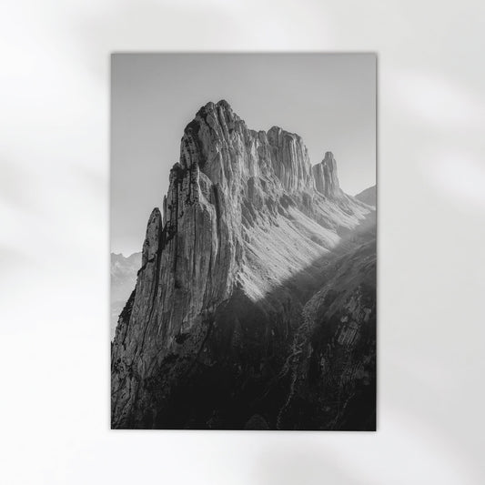 Stunning Swiss Alps photography print featuring Saxer Lücke, ideal for modern decor.