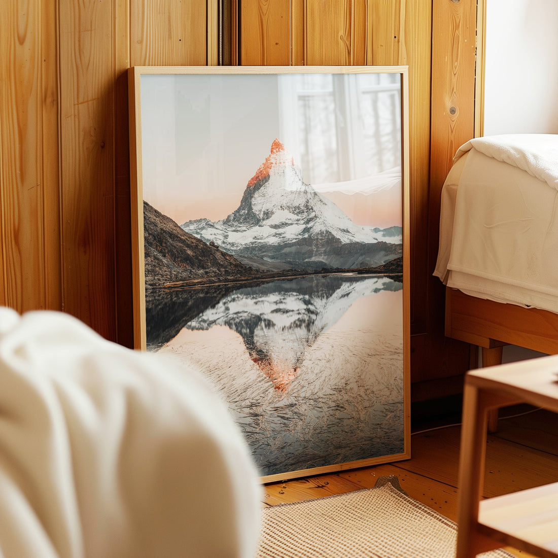 Stunning Swiss Alps photography featuring Riffelsee’s crystal-clear reflection of the legendary Matterhorn.