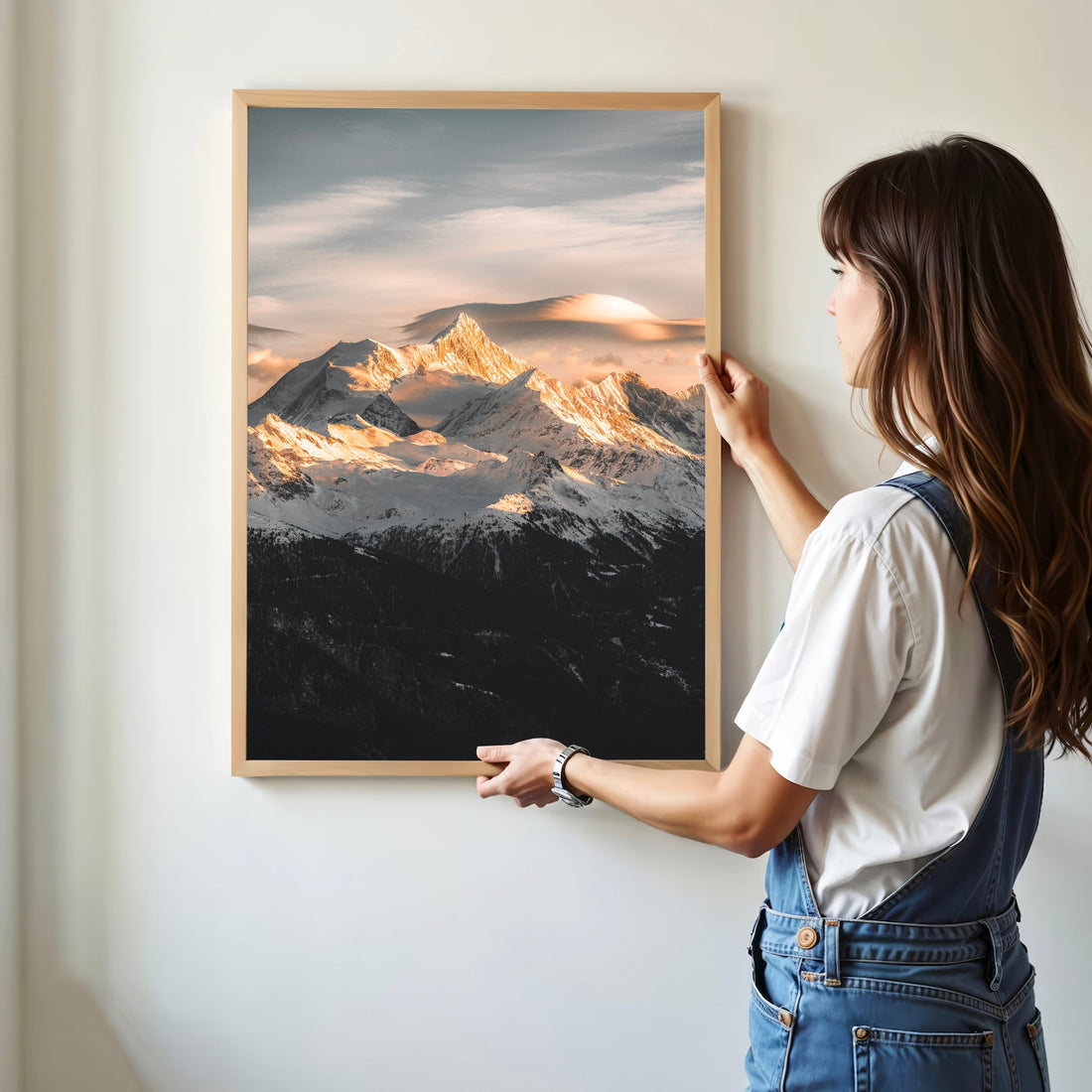 Elegant Switzerland Alps wall decor showcasing the majestic Weisshorn mountain.