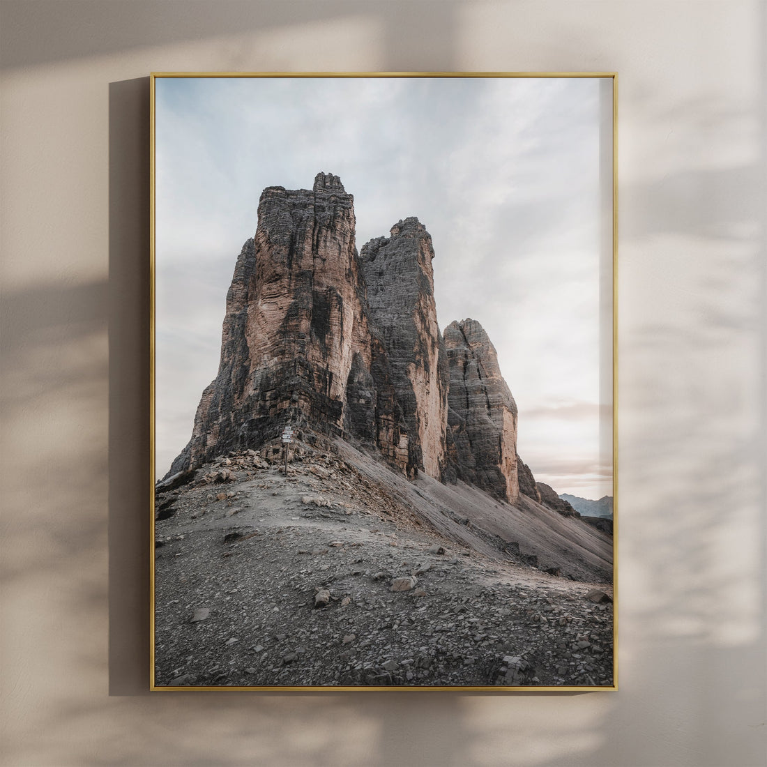 Fine art print of Tre Cime di Lavaredo at sunset in the Italian Dolomites