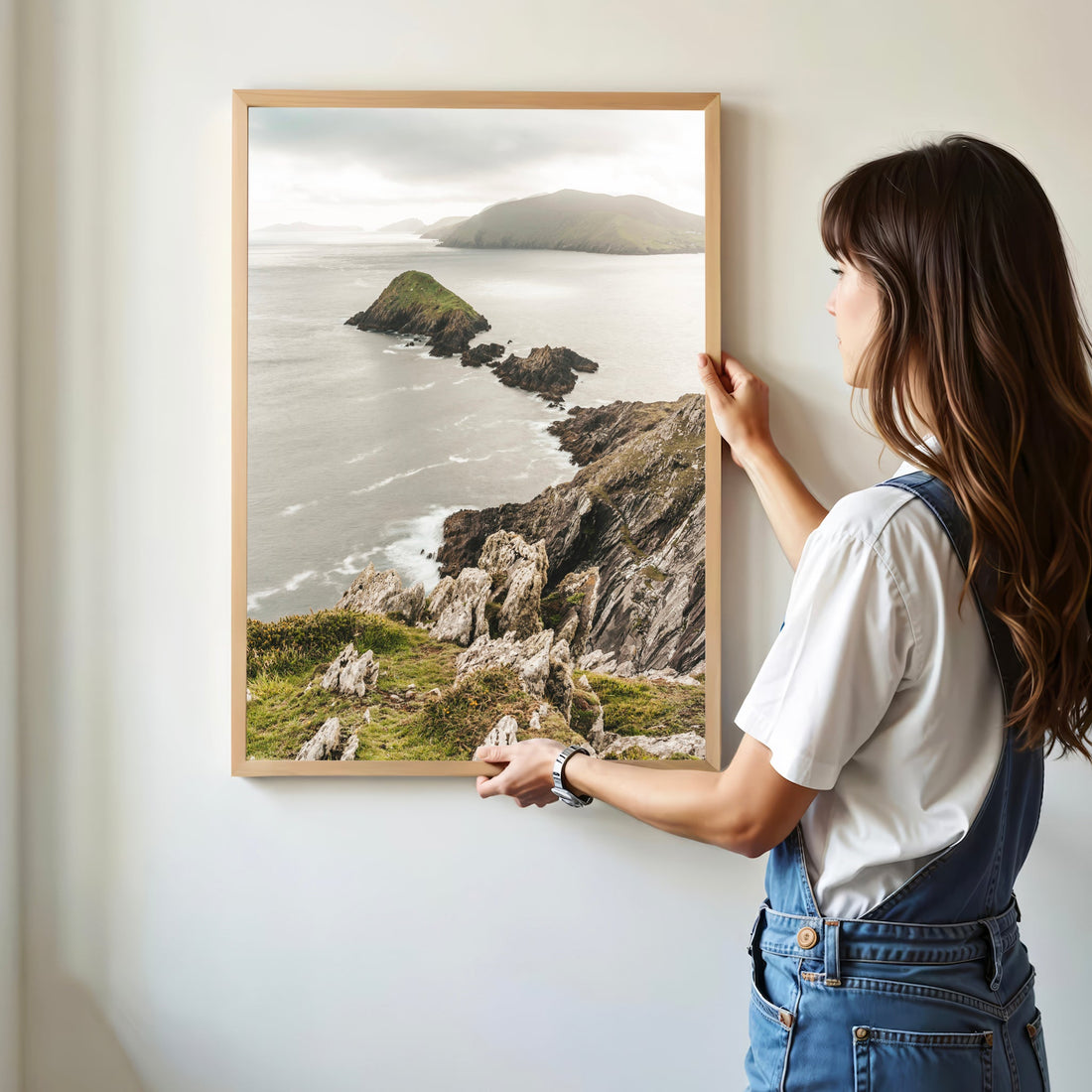 Framed wall art of Dunmore Head cliffs along the Wild Atlantic Way