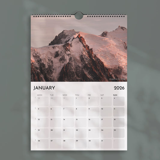 The Alps 2026  –  Wall Calendar
