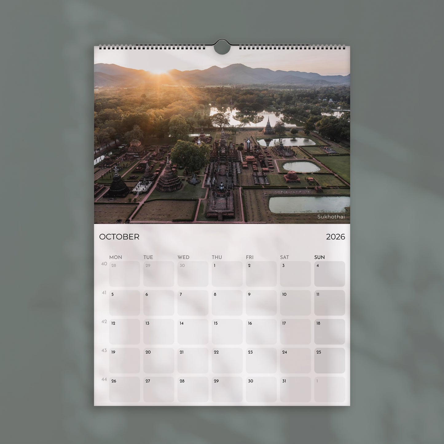 Thailand 2026 Wall Calendar – Travel Photography
