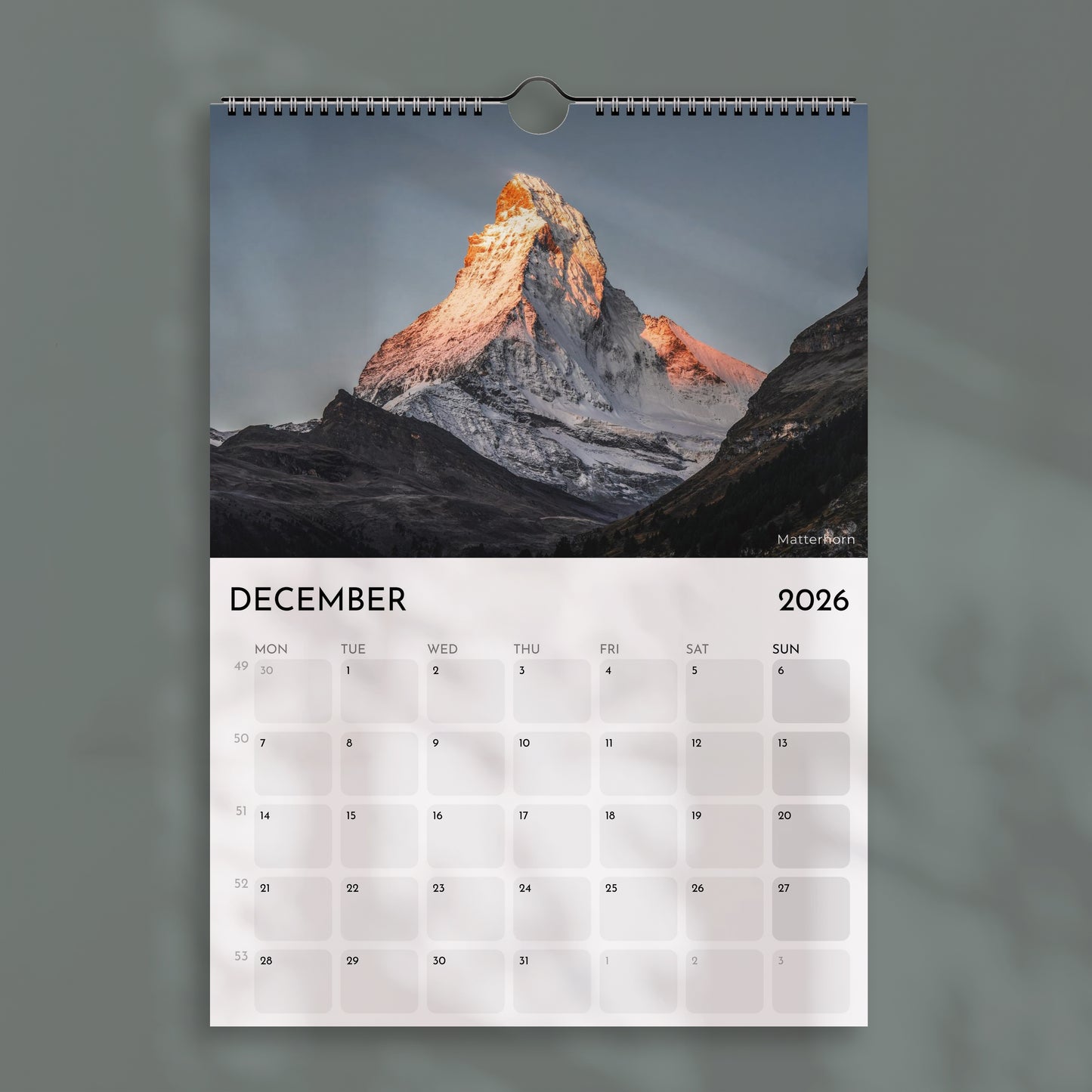 The Alps 2026  –  Wall Calendar