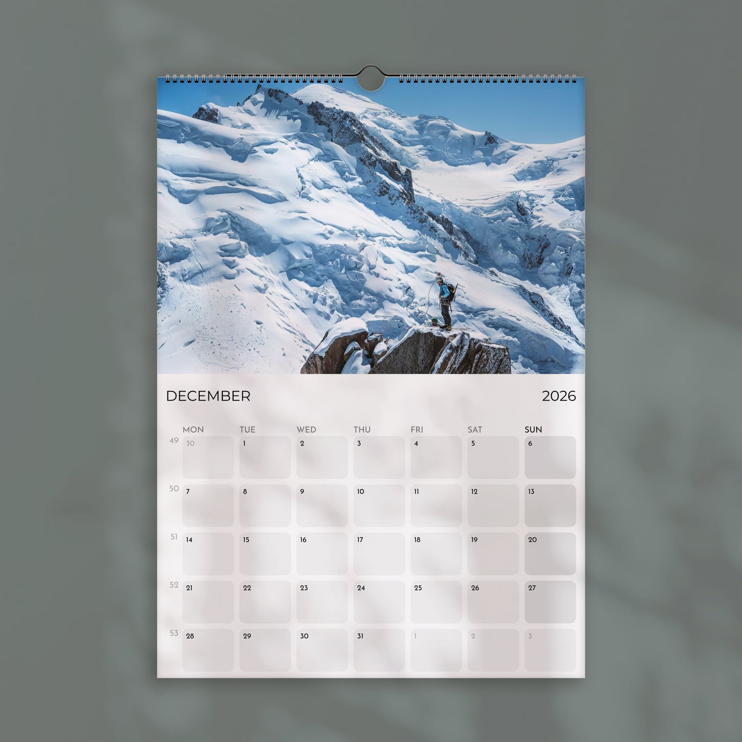 Mountaineering 2026 Wall Calendar - Rock Climbing Photography