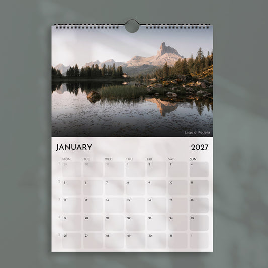 The Dolomites 2027 Wall Calendar