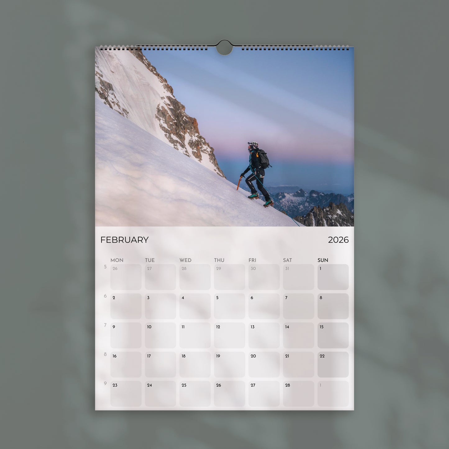 Mountaineering 2026 Wall Calendar - Rock Climbing Photography