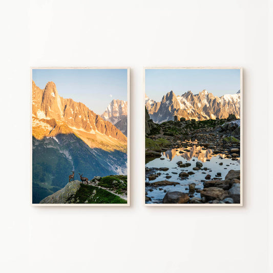 Les Drus & Aiguilles de Chamonix - Set of 2