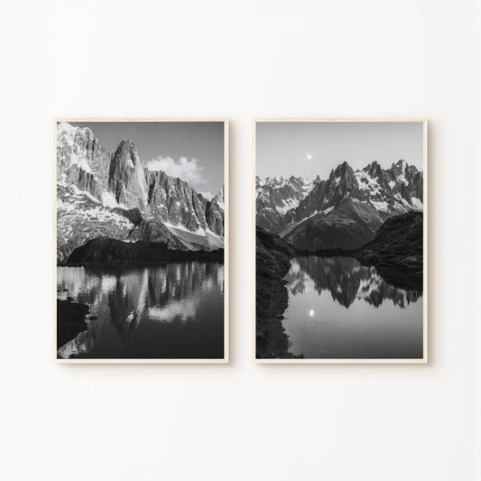 Les Drus & Lac de la Flégère - Set of 2