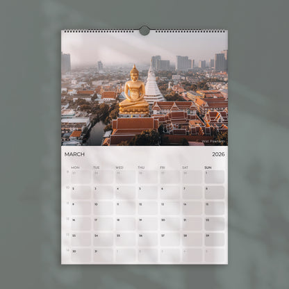 Thailand 2026 Wall Calendar – Travel Photography
