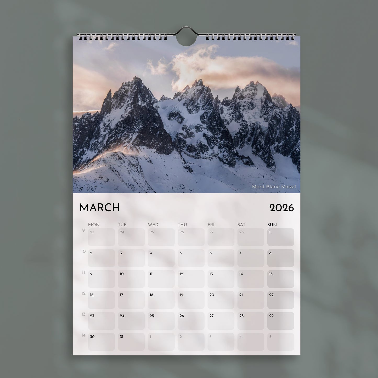 Chamonix 2026  –  Wall Calendar