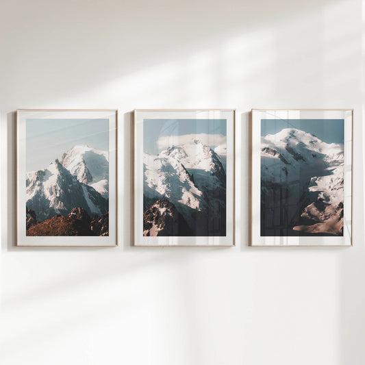 Mont Blanc Massif - Set of 3