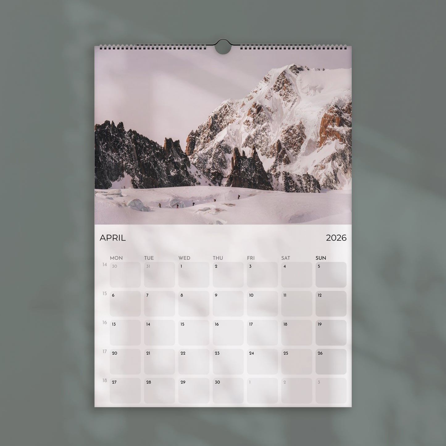Ski Touring 2026 Wall Calendar - Alpine Ski Photography