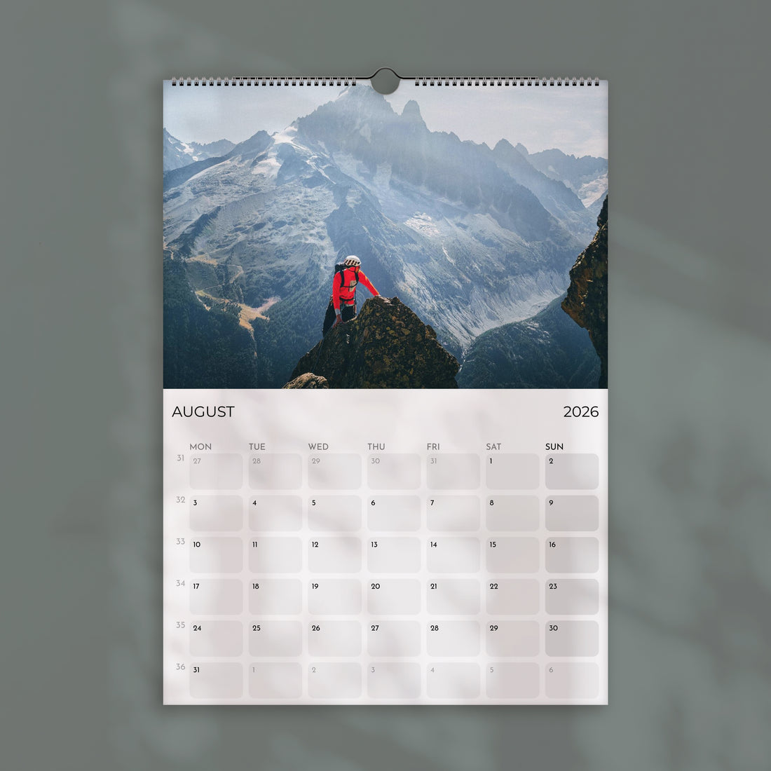 Mountaineering 2026 Wall Calendar - Rock Climbing Photography