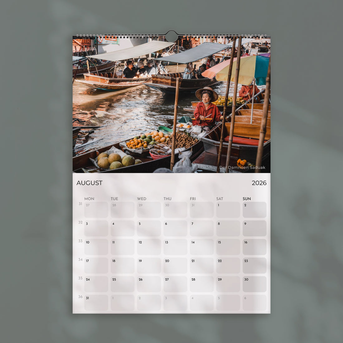 Thailand 2026 Wall Calendar – Travel Photography